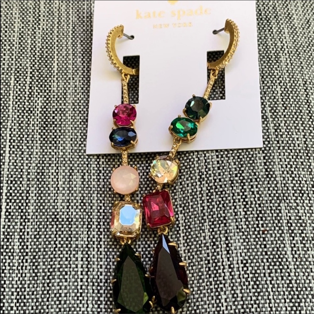 Kate Spade Gold Tone she has spark linear earrings - Picture 7 of 7